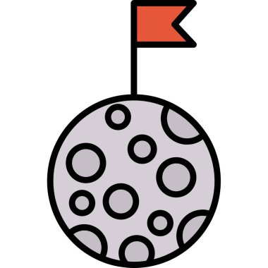 Golf topu simgesi, vektör illüstrasyonu