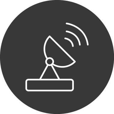 Uydu simgesinin vektör illüstrasyonu