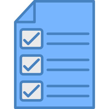 Kontrol listesi. Web simgesi basit illüstrasyon