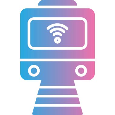 robot. Web simgesi basit illüstrasyon