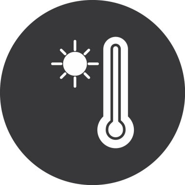 Sıcaklık. Web simgesi basit tasarım