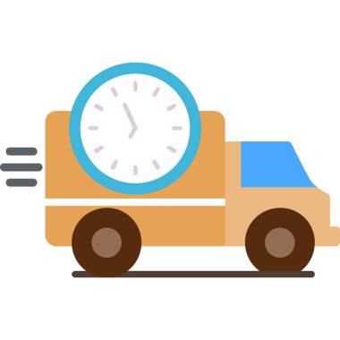 Teslimat. Web simgesi basit illüstrasyon