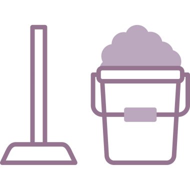 kova ve kürek simgesi, vektör illüstrasyonu