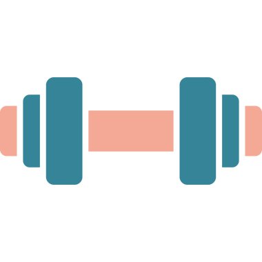 dambıl fitness simgesi düz stil