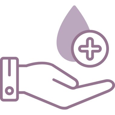 Kan damla vektör satırı simgesi