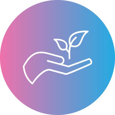 Bir yaprak simgesinin vektör illüstrasyonu