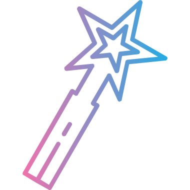 Sihirli bir değneğin vektör çizimi