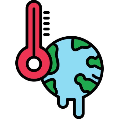 Sıcaklık. Web simgesi basit tasarım