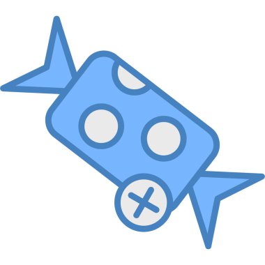 Roket simgesi. Roket vektör simgesi web için basit örnek