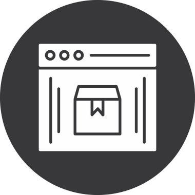 Basit tasarım, vektör illüstrasyonunun web simgesi