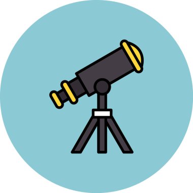 Teleskop Düz Vektör Simgesi