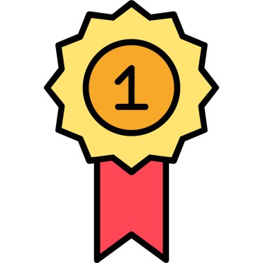 Madalya. Web simgesi basit illüstrasyon