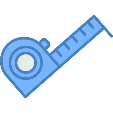 Teyp simgesi ölçme, illüstrasyon vektör