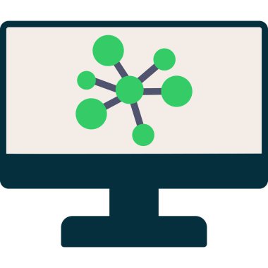 şebeke. Web simgesi basit illüstrasyon