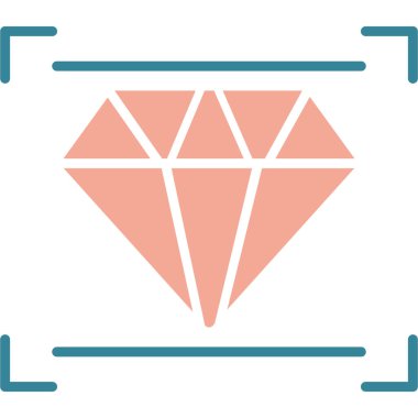 Elmas. Web simgesi basit illüstrasyon