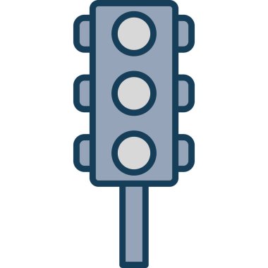 trafik sinyal simgesi vektör illüstrasyonu