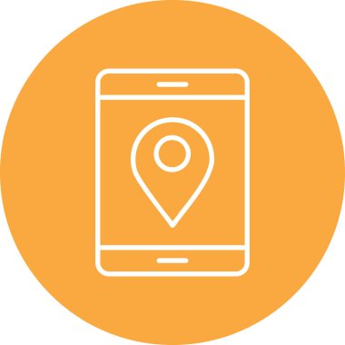 gps. Web simgesi basit illüstrasyon