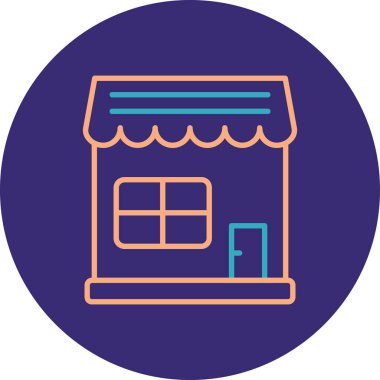 Dükkan. Web simgesi basit illüstrasyon