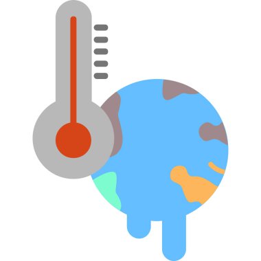 küresel ısınma simgesi vektör illüstrasyon tasarımı