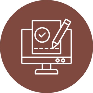 Dizüstü bilgisayar simgesinin vektör çizimi