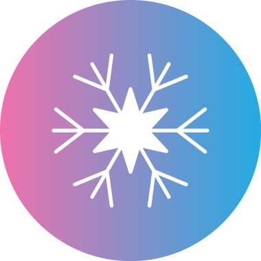 Bir kar tanesi simgesinin vektör çizimi