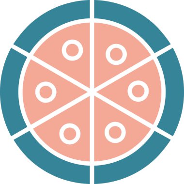 pizza. Web simgesi basit illüstrasyon