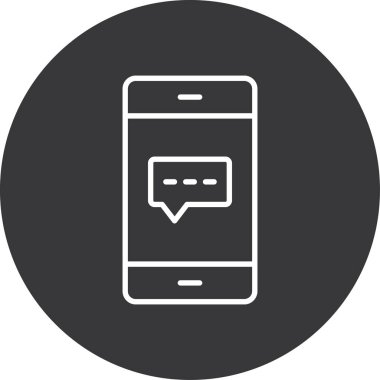 Mesaj var. Web simgesi basit illüstrasyon