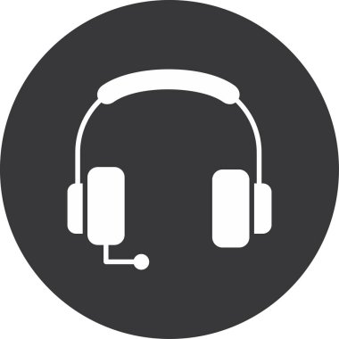 Kulaklık. Web simgesi basit tasarım