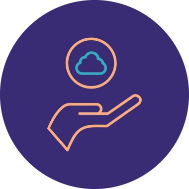 Bulut simgesi vektör illüstrasyonu