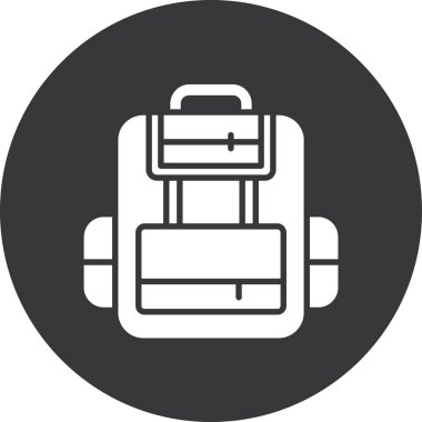 Çanta. Web simgesi basit illüstrasyon