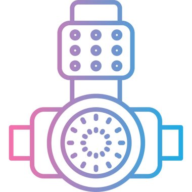 Gaz sobası. Basit resimleme