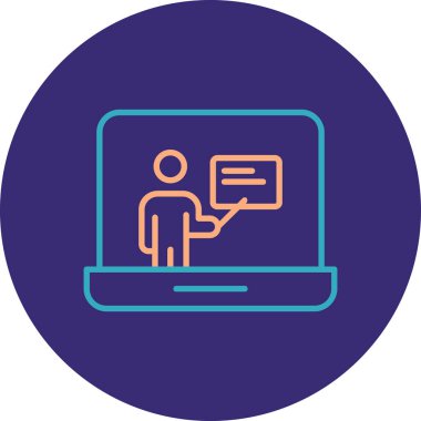 Dizüstü bilgisayar simgesinin vektör çizimi