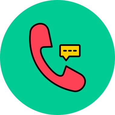 Telefon simgesinin vektör illüstrasyonu