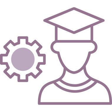 eğitim düzlüğü simgesi, vektör illüstrasyonu