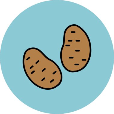 Patates ikonu vektör illüstrasyonu