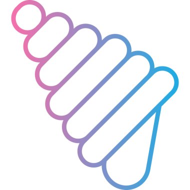 Mavi ve pembe bir ikonun vektör illüstrasyonu