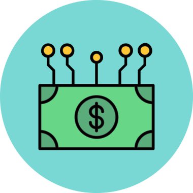 Dolar. Web simgesi basit tasarım