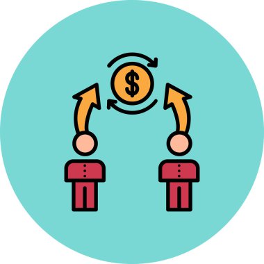 para vektörü simgesi para ve finans için basit vektör illüstrasyonu