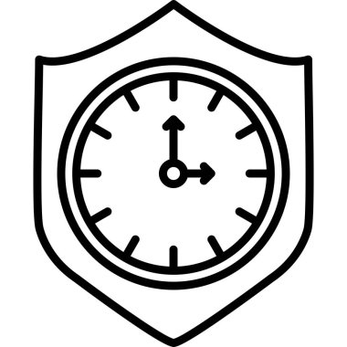 Saat simgesi vektör illüstrasyonu