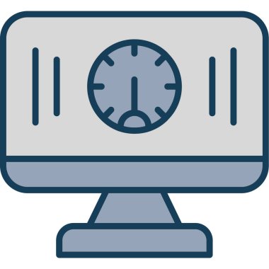 Çalar saat. Web simgesi basit illüstrasyon