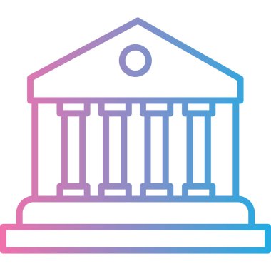 Bina. Web simgesi basit illüstrasyon