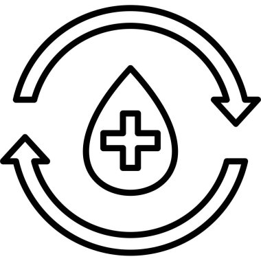 Geri dönüşüm. Web simgesi basit tasarım