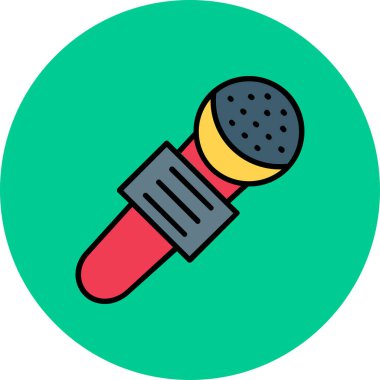 Mikrofon Düz Vektör Simgesi