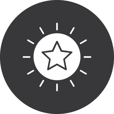 Yıldız simgesinin vektör illüstrasyonu