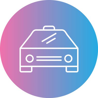 Araba simgesinin vektör illüstrasyonu