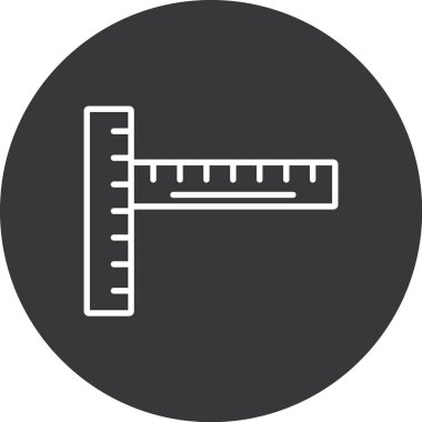 cetvel simgesinin vektör illüstrasyonu