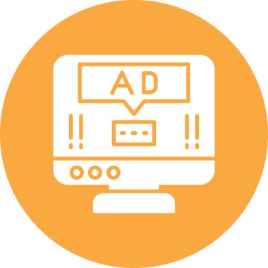 reklam reklam ikonu doldurulmuş ana hatlarıyla