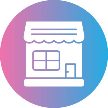 Mağaza. Web simgesi basit illüstrasyon