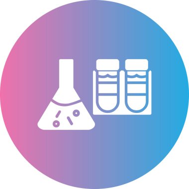Test tübü simgesi, vektör illüstrasyonu