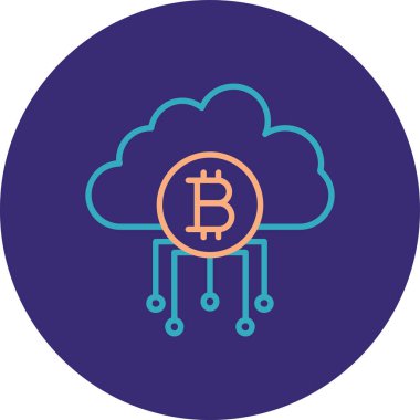 bulut teknolojisi ikon vektör illüstrasyonu